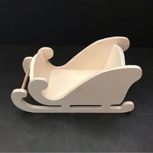 Unfinished wood sleigh